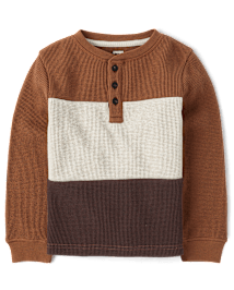 Haut Henley à contraste de couleurs pour garçon - Little Snowflake