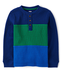 Boys Colorblock Henley Top - Dino Friends