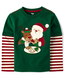 Boys Santa Layered Top - Holiday Express