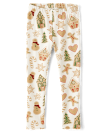 Girls Christmas Cozy Leggings - Holiday Express