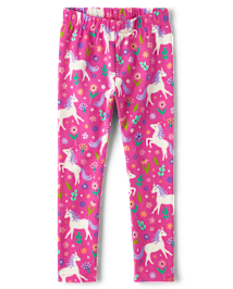 Gymboree Girls Unicorn Leggings Dino Friends in Fall Fuchsia Size 8 Cotton