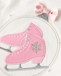 Girls Ice Skate Top - Little Snowflake