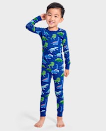 Boys Dino Snug Fit Cotton Pajamas - Gymmies