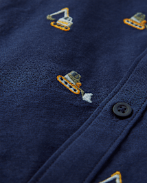 Chemise boutonnée Oxford pour garçon Schiffli Truck - Dino Friends