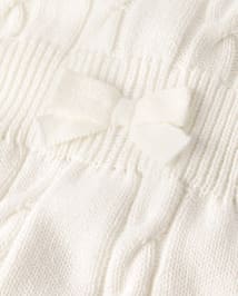 Fille tricot câblé Robe pull - Little Snowflake