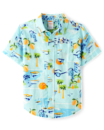 Chemise boutonnée en lin mélangé pour garçon - Swim