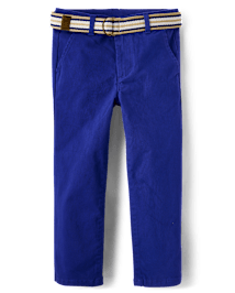 Pantalon chino ceinturé pour garçon - Blue Belle