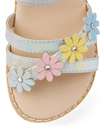 Sandales à fleurs irisées pour filles - Little Essentials