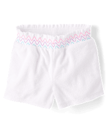 Short à enfiler en tissu éponge arc-en-ciel pour fille - Little Essentials