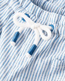 Short rayé en lin mélangé pour fille