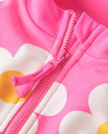 Maillot de bain une pièce rashguard à motif floral pour fille - Swim