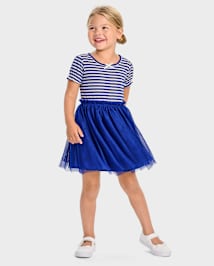 Fille Stripe Robe évasée - Little Essentials