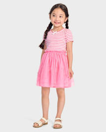 Fille Stripe Robe évasée - Little Essentials