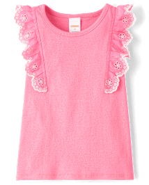Haut à œillets et volants pour fille - Little Essentials