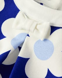 Robe droite fleurie dos nu pour fille - Blue Belle