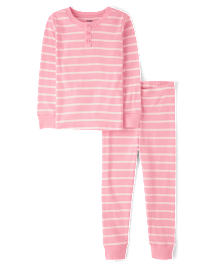 Kids Striped Snug Fit Cotton Pajamas - Gymmies