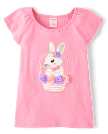 Haut brodé lapin pour fille - Garden Party