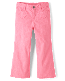 Pantalon large à motif cœur pour fille - Little Essentials