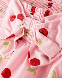 Jupe-short à nœud cerise pour fille - Sweet Summer