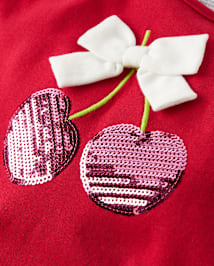 Haut cerise à paillettes pour fille - Sweet Summer