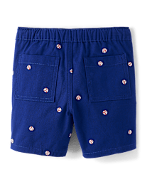 Boys Embroidered Baseball Pull On Shorts - Sweet Summer