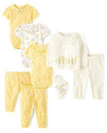 Baby Girls Yellow Floral Gift Set - Homegrown by Gymboree Collection