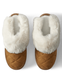 Womens Quilted Slide Slippers