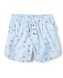 Womens Print Poplin Pajama Shorts