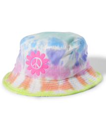 Girls Tie Dye Flower Bucket Hat