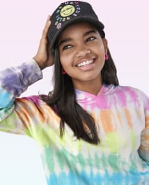 Girls Logo Happy Face Baseball Hat