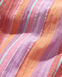Girls Striped Tiered High Low Dress