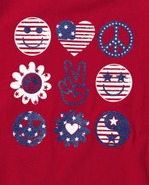 Girls Americana Oversized Graphic Tee