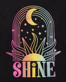 Girls Pride Shine Oversized Cropped Graphic Tee