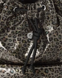 Girls Leopard Flap Backpack