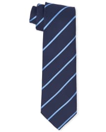 Boys Uniform Pinstripe Tie | The Children's Place CA - EVENINGBLU