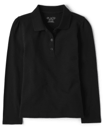Girls long sleeve uniform polo 2025