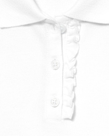 Girls Uniform Ruffle Pique Polo
