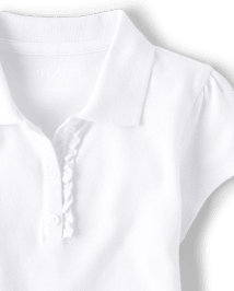 Girls Uniform Ruffle Pique Polo