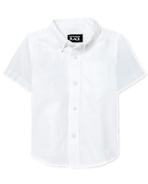 Toddler white button up shirt top