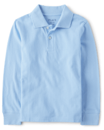 Boys Uniform Long Sleeve Pique Polo The Children s Place CA BROOK
