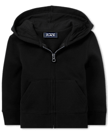 Sweat à capuche zippé uniforme unisexe pour tout-petit