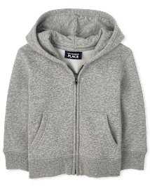 Sweat à capuche zippé uniforme unisexe pour tout-petit