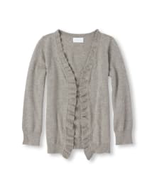 Girls ruffle cardigan hotsell