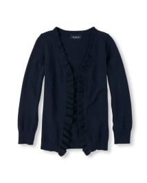Girls Open Front Ruffle Cardigan TIDAL The Children s Place CA
