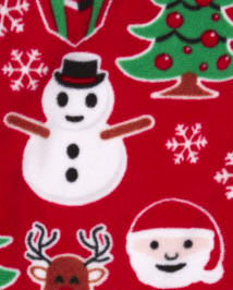 Unisex Baby And Toddler Christmas Top And Pants Glacier Fleece Pajamas