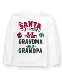Toddler Boys 'Santa Is Great But I've Got Grandma And Grandpa' Graphic Tee
