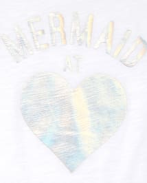 Cache-maillot sans manches « Mermaid At » Heart Fringe pour fille