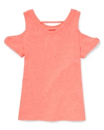 Girls Cold Shoulder Cut Out Top