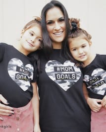 T-shirt graphique assorti avec motif cœur pour filles Mommy And Me Kid Goals