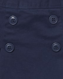 Girls Uniform Pleated Button Skort
